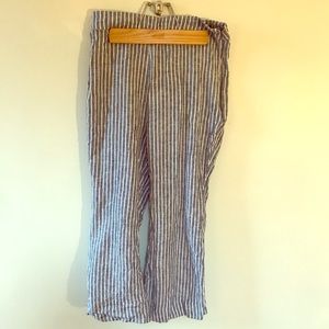 Striped high waisted cropped pants